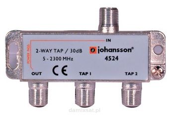 Odgałęźnik 2-krotny 5-2300 MHz Johansson 4524 30dB