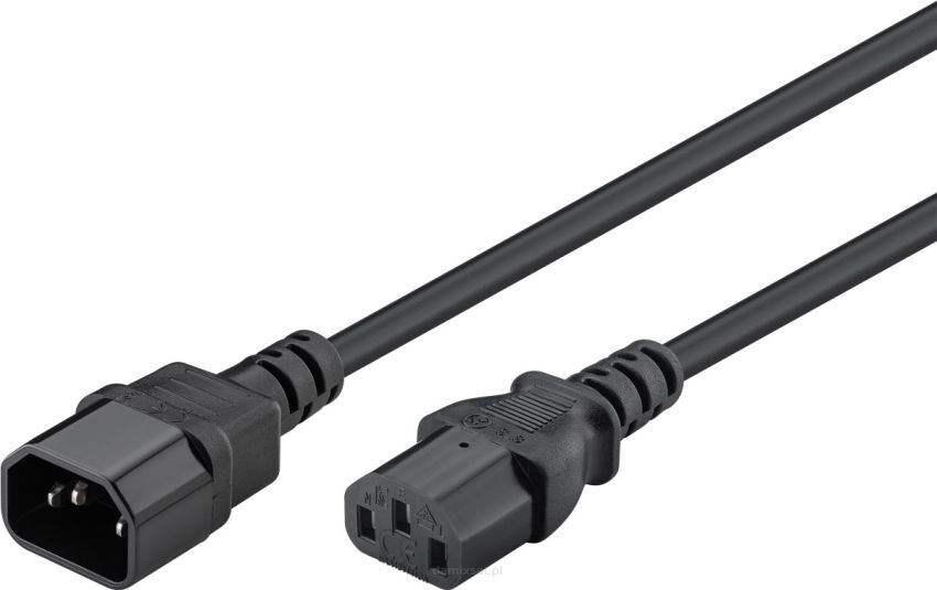 Kabel zasilający IEC C13 - C14 Goobay czarny 3.5m