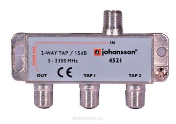 Odgałęźnik 2-krotny 5-2300 MHz Johansson 4521 15db