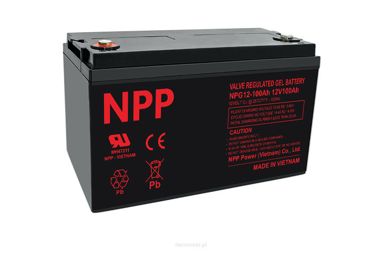 Akumulator Żelowy NPG 12V 100Ah NPP AGM DEEP GEL