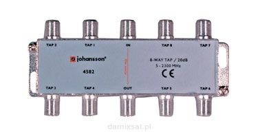 Odgałęźnik 8-krotny 5-2300 MHz Johansson 4583 25dB