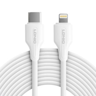 Kabel USB-C - Lightning LDNIO 2m 30W biały LC122I