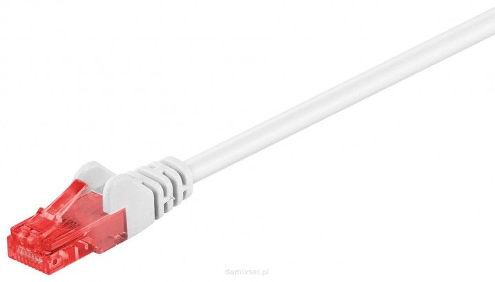 Kabel LAN Patchcord CAT 6 U/UTP biały 3m