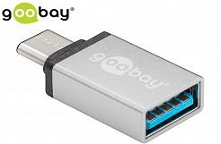 Adapter USB-C na USB 3.0 Goobay srebrny