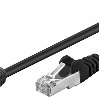 Kabel LAN Patchcord CAT 5E F/UTP 1x90 CZARNY 2m
