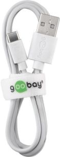 Kabel USB-C - USB typu A 2.0 Goobay Biały 2m