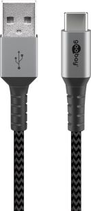 Kabel USB-C - USB-A 2.0 Goobay TEXTIL 0.5m