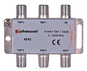 Odgałęźnik 4-krotny 5-2300 MHz Johansson 4542 20dB