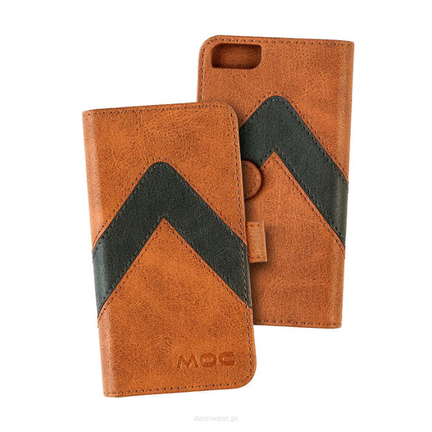 Portfel na telefon MOC Velcro Leather Wallet Brown