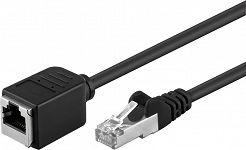 Kabel LAN przedłużacz CAT 5E czarny 1m