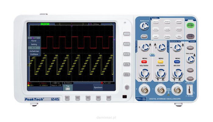 Oscyloskop cyfrowy 2-kan USB 100MHz PeakTech 1245