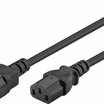 Kabel zasilający IEC C13 - C14 Goobay czarny 1,5m