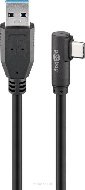 Kabel USB-C - USB 3.2 Gen1 GAM KĄTOWY Goobay 1.5m