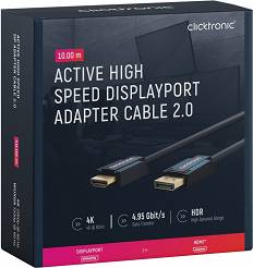 CLICKTRONIC Kabel DisplayPort DP - HDMI 2.0 4K 10m