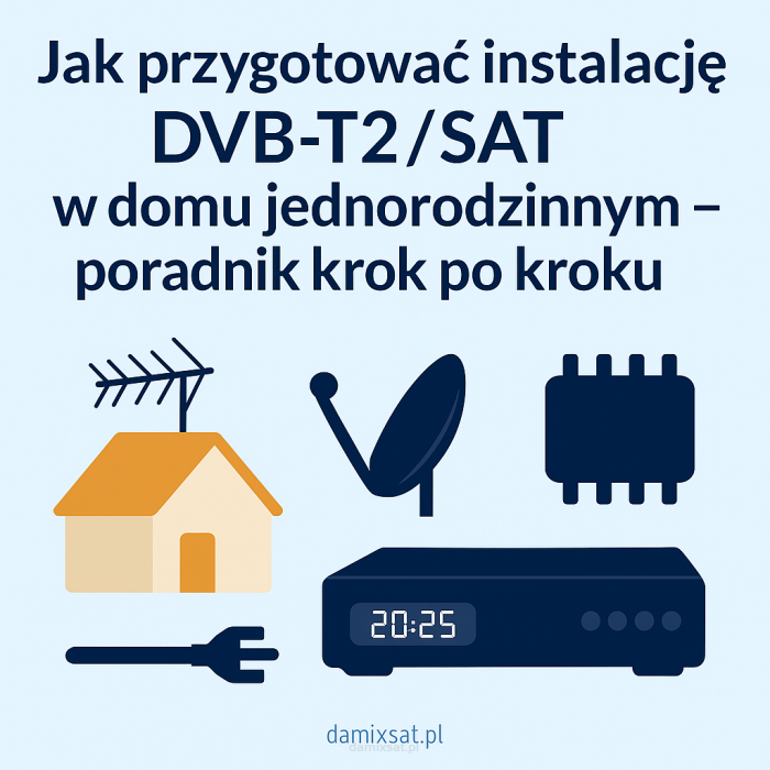 Jak przygotować instalację DVB-T2/SAT w domu jednorodzinnym – poradnik krok po kroku